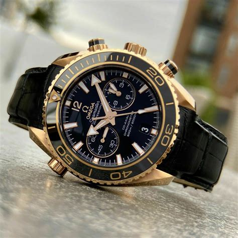 omega seamaster planet ocean chronograph rose gold|omega planet ocean for sale.